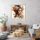 Watercolor Floral Indonesian Native Woman #3 by Isabel Cerdá Muñoz on GIANT ART - brown digital painting