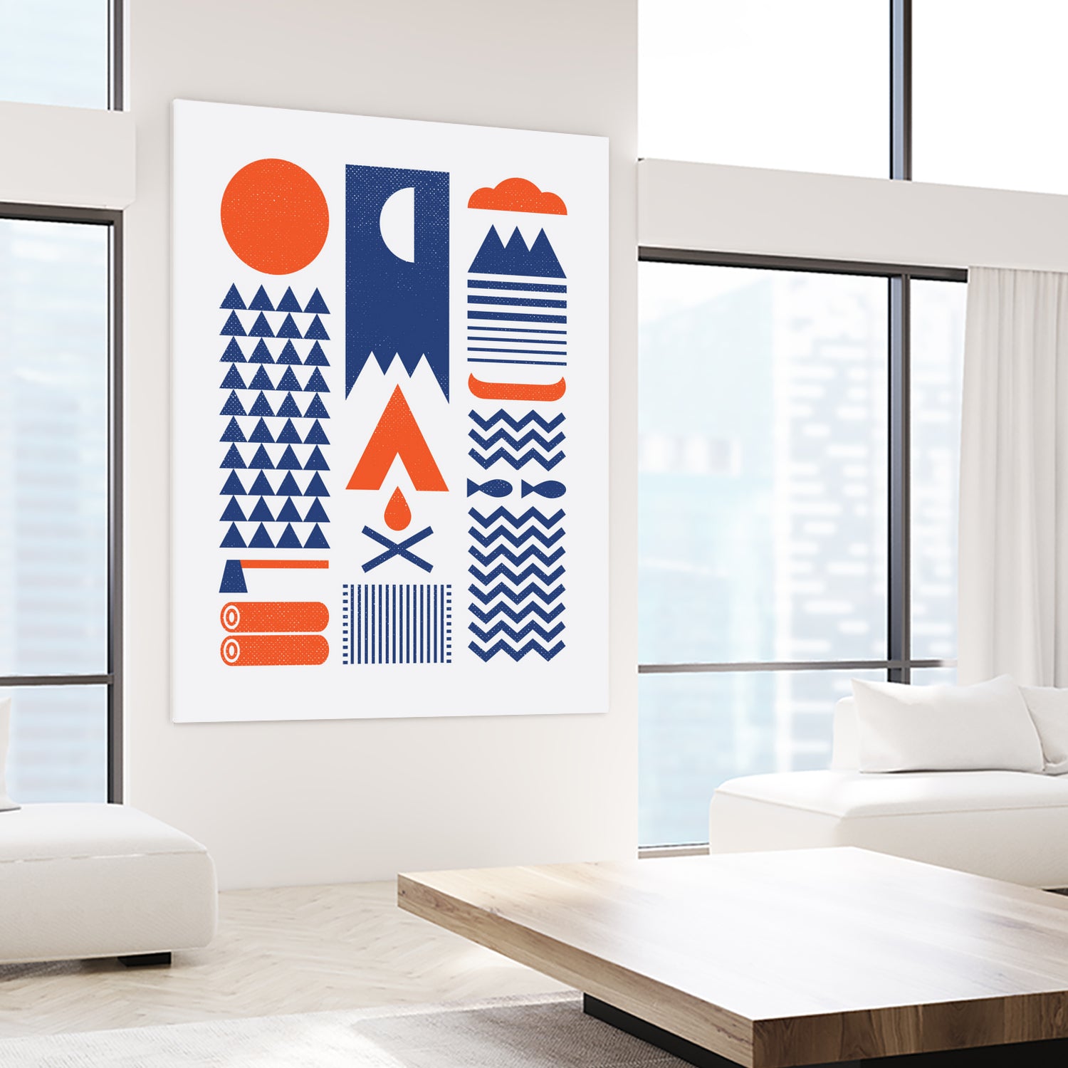 Simplify by Rick Crane on GIANT ART - blue vector illustration