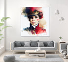 Watercolor Napoleonic Soldier Woman #3 by Isabel Cerdá Muñoz on GIANT ART - red digital painting