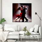 Tango in the rain. by Ievgeniia Bidiuk on GIANT ART - red digital painting