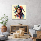 Watercolor Floral Indian Native Woman #11 by Isabel Cerdá Muñoz on GIANT ART - brown digital painting