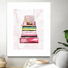 stack of fashion books and a gucci bag by miguel angel romero franco on GIANT ART - pink digital drawing