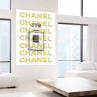 Chanel perfume fashion poster by miguel angel romero franco on GIANT ART - yellow digital drawing