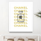 Chanel perfume fashion poster by miguel angel romero franco on GIANT ART - yellow digital drawing