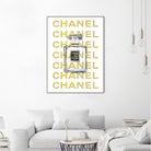 Chanel perfume fashion poster by miguel angel romero franco on GIANT ART - yellow digital drawing