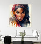 Watercolor Tuareg Woman #7 by Isabel Cerdá Muñoz on GIANT ART - brown digital painting