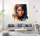 Watercolor Tuareg Woman #7 by Isabel Cerdá Muñoz on GIANT ART - brown digital painting