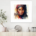 Watercolor Tuareg Woman #7 by Isabel Cerdá Muñoz on GIANT ART - brown digital painting