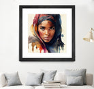 Watercolor Tuareg Woman #7 by Isabel Cerdá Muñoz on GIANT ART - brown digital painting