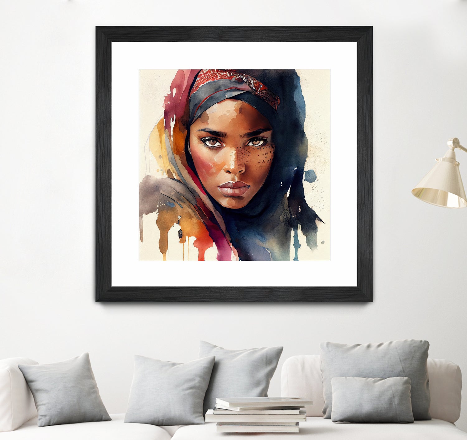 Watercolor Tuareg Woman #7 by Isabel Cerdá Muñoz on GIANT ART - brown digital painting