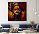 Powerful African Warrior Woman #1 by Isabel Cerdá Muñoz on GIANT ART - brown digital painting