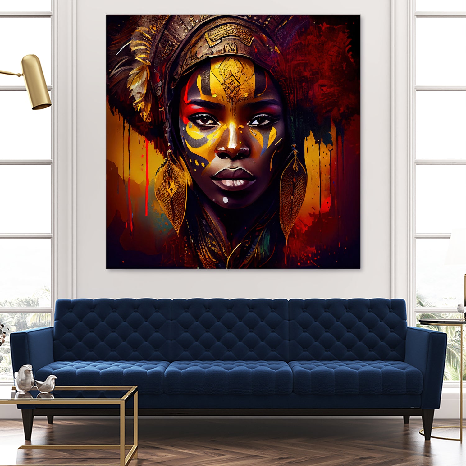 Powerful African Warrior Woman #1 by Isabel Cerdá Muñoz on GIANT ART - brown digital painting