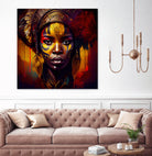 Powerful African Warrior Woman #1 by Isabel Cerdá Muñoz on GIANT ART - brown digital painting