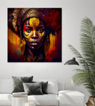 Powerful African Warrior Woman #1 by Isabel Cerdá Muñoz on GIANT ART - brown digital painting