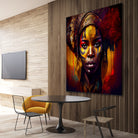 Powerful African Warrior Woman #1 by Isabel Cerdá Muñoz on GIANT ART - brown digital painting