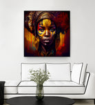 Powerful African Warrior Woman #1 by Isabel Cerdá Muñoz on GIANT ART - brown digital painting