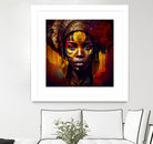 Powerful African Warrior Woman #1 by Isabel Cerdá Muñoz on GIANT ART - brown digital painting