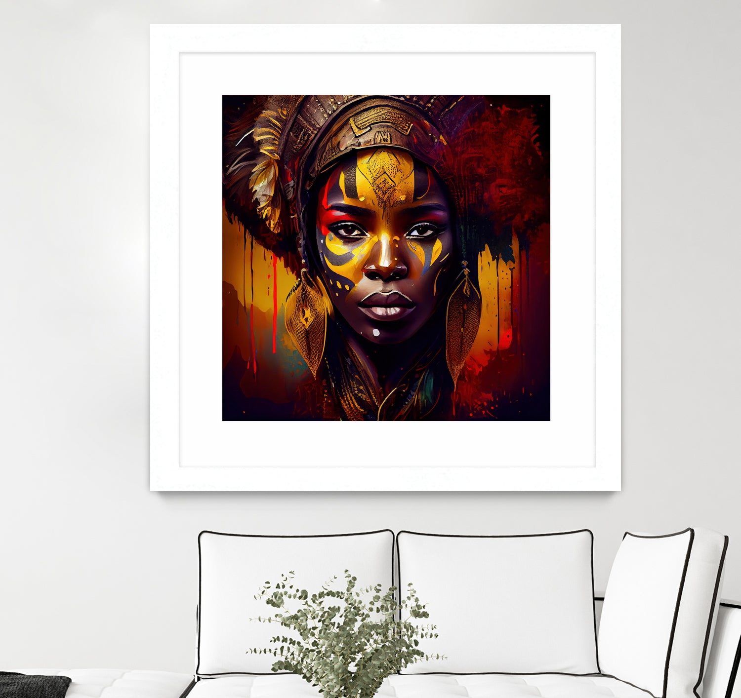 Powerful African Warrior Woman #1 by Isabel Cerdá Muñoz on GIANT ART - brown digital painting