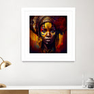 Powerful African Warrior Woman #1 by Isabel Cerdá Muñoz on GIANT ART - brown digital painting