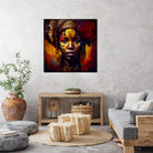 Powerful African Warrior Woman #1 by Isabel Cerdá Muñoz on GIANT ART - brown digital painting