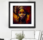 Powerful African Warrior Woman #1 by Isabel Cerdá Muñoz on GIANT ART - brown digital painting