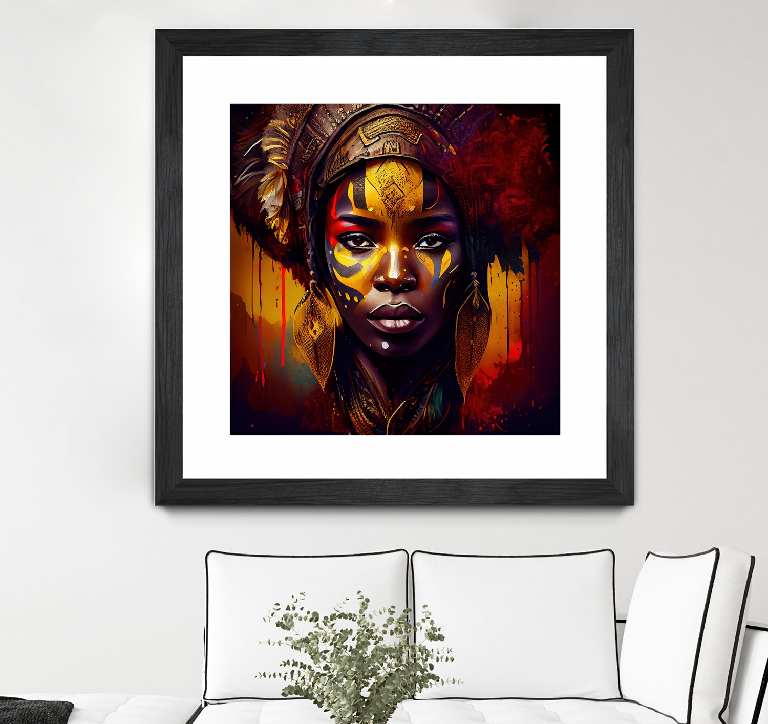 Powerful African Warrior Woman #1 by Isabel Cerdá Muñoz on GIANT ART - brown digital painting