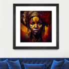 Powerful African Warrior Woman #1 by Isabel Cerdá Muñoz on GIANT ART - brown digital painting