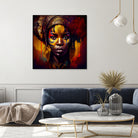 Powerful African Warrior Woman #1 by Isabel Cerdá Muñoz on GIANT ART - brown digital painting