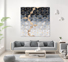 Soft Blue Gradient Cubes by Elisabeth Fredriksson on GIANT ART - blue digital painting