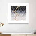 Soft Blue Gradient Cubes by Elisabeth Fredriksson on GIANT ART - blue digital painting