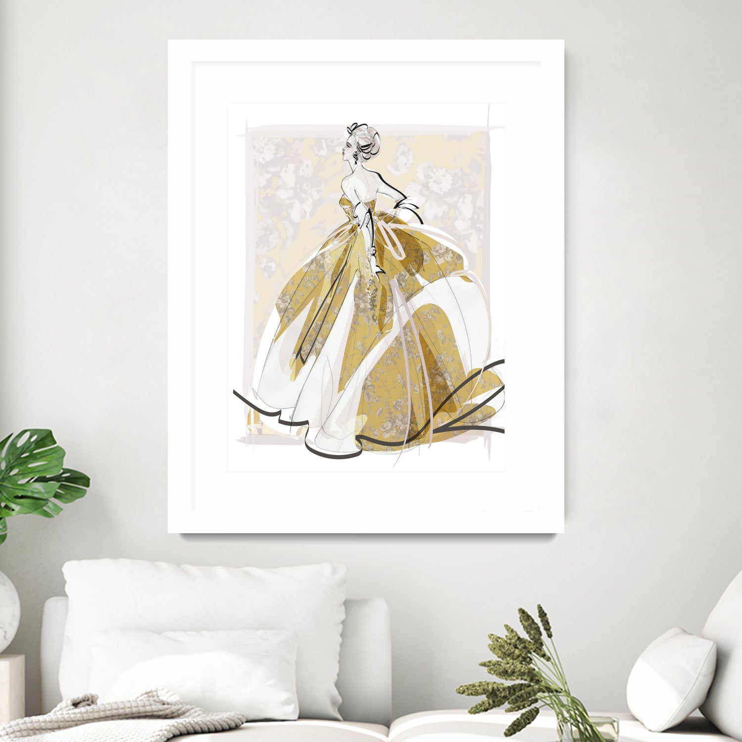 The Golden Gown by Jennifer Griffey on GIANT ART - yellow digital painting