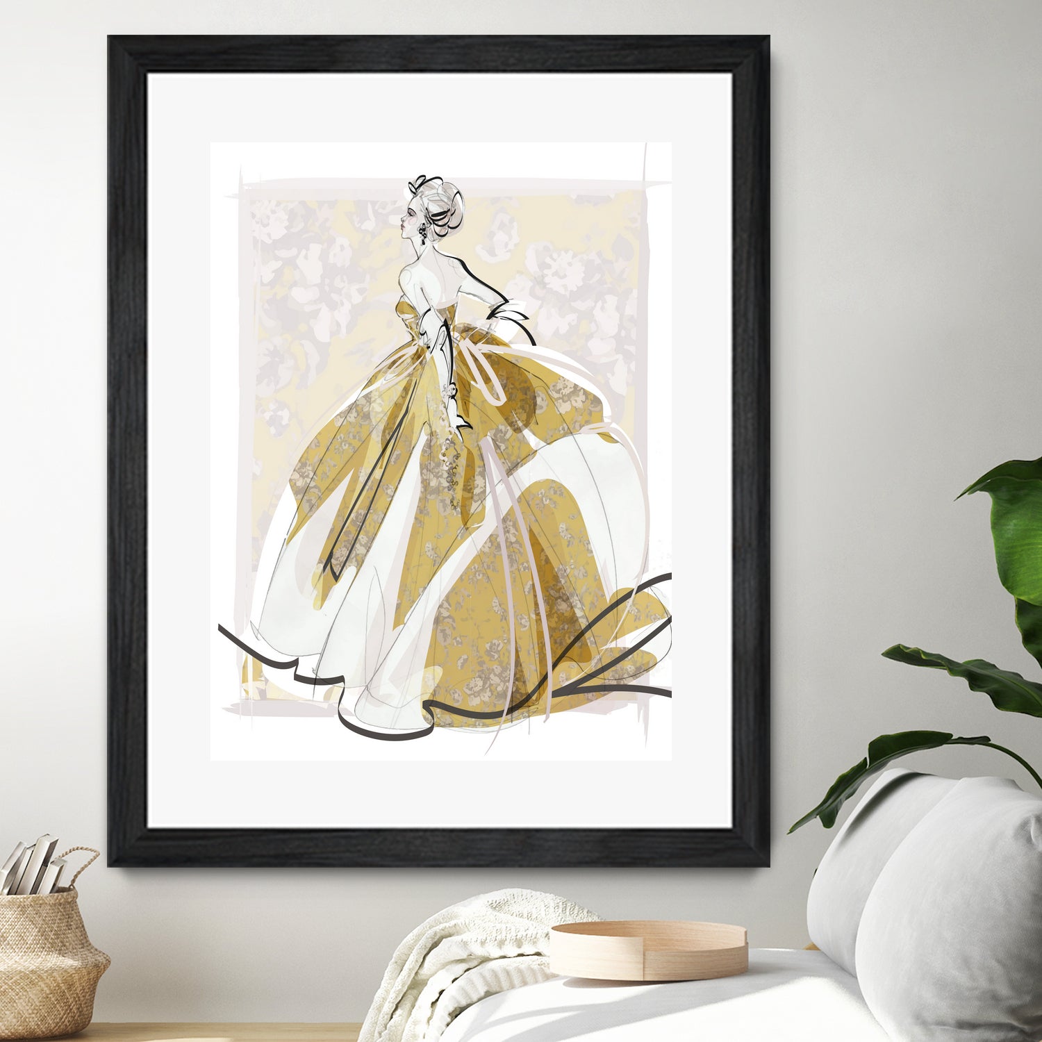 The Golden Gown by Jennifer Griffey on GIANT ART - yellow digital painting