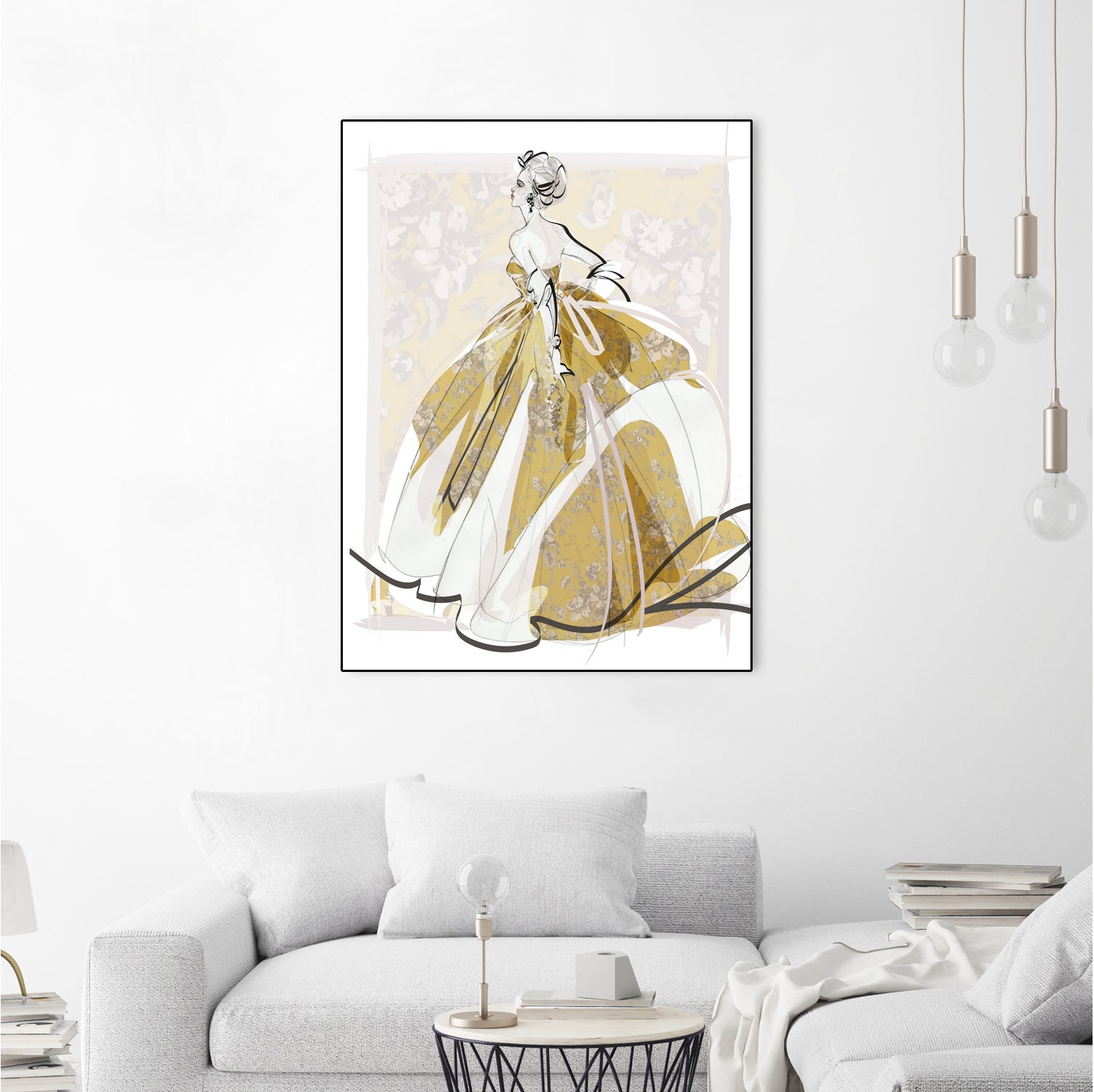 The Golden Gown by Jennifer Griffey on GIANT ART - yellow digital painting