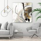 Teal - Tangled II Teal version by Pi Studio on GIANT ART - yellow mixed media