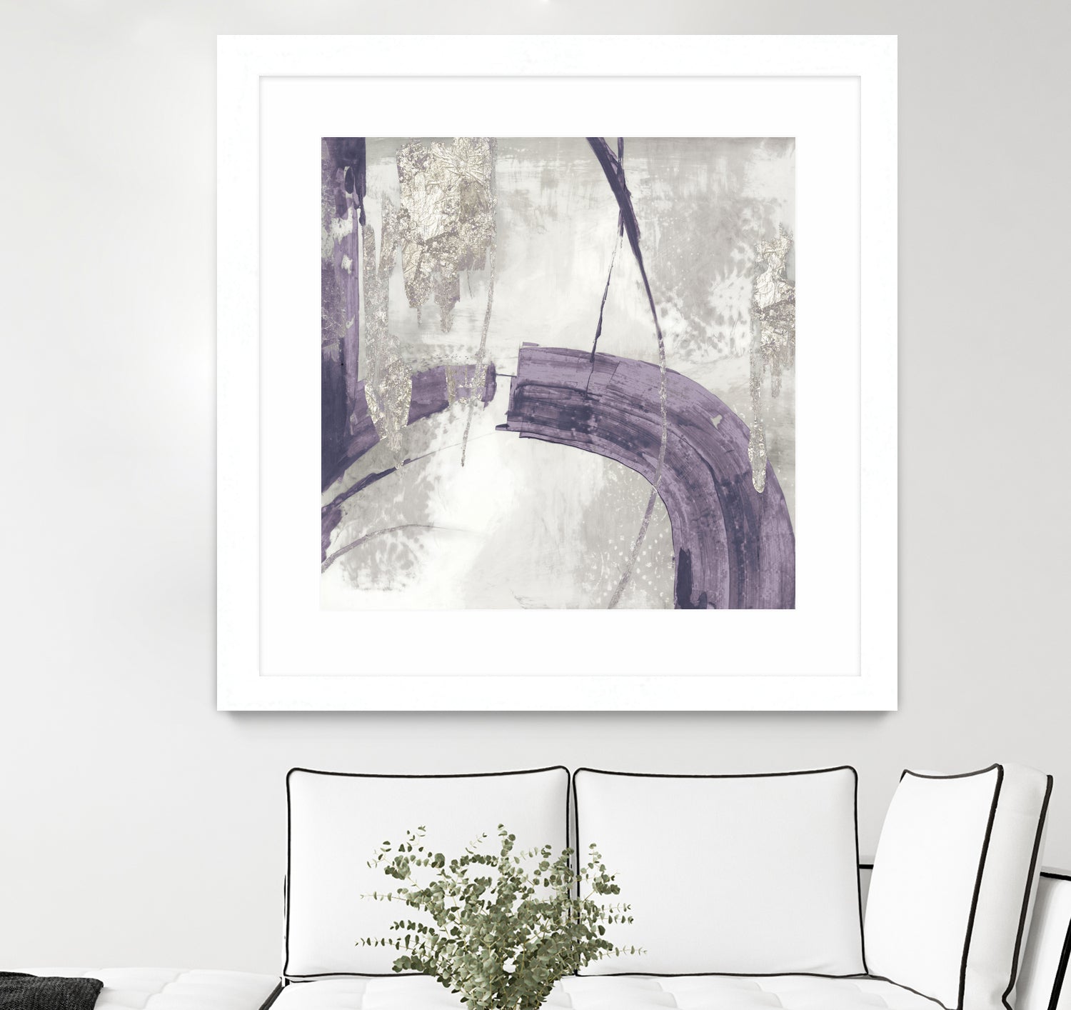 Black Ink I Lavender Version by Pi Studio on GIANT ART - fuchsia mixed media