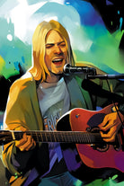 Kurt Cobain with guitar by francis mosciski on GIANT ART - white digital painting