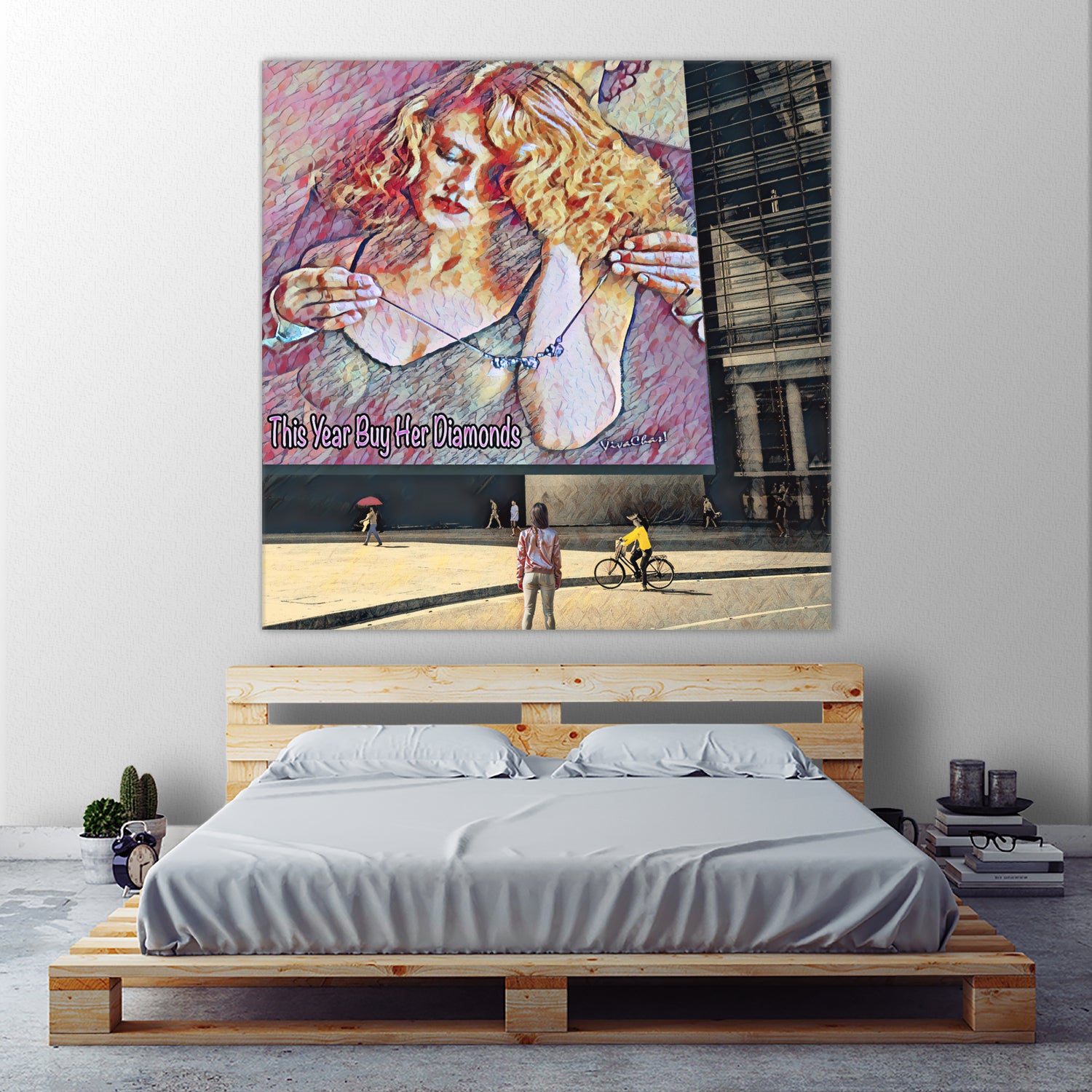 This Year Buy Her Diamonds by charles sinklier on GIANT ART - fuchsia digital painting