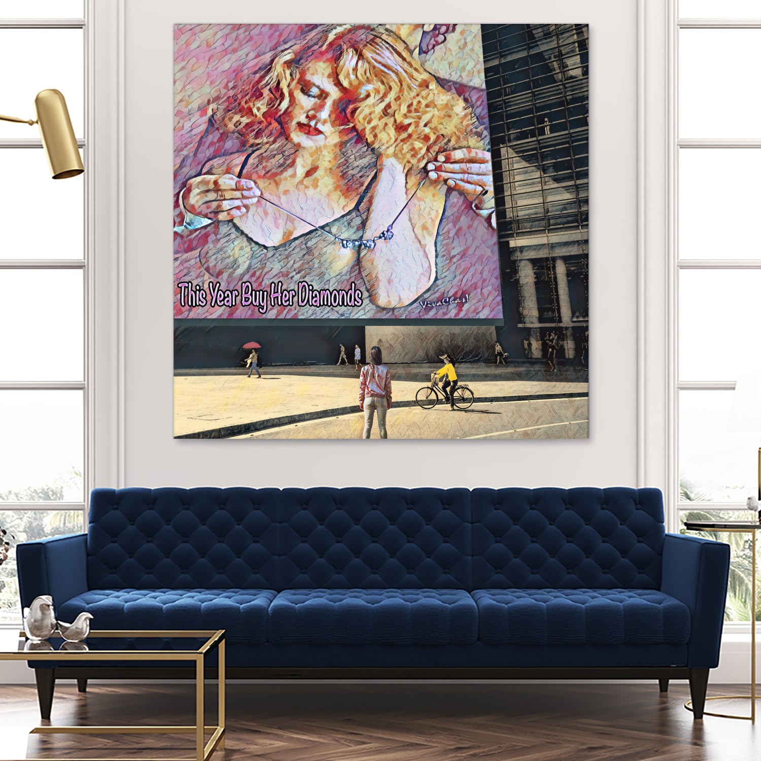 This Year Buy Her Diamonds by charles sinklier on GIANT ART - fuchsia digital painting