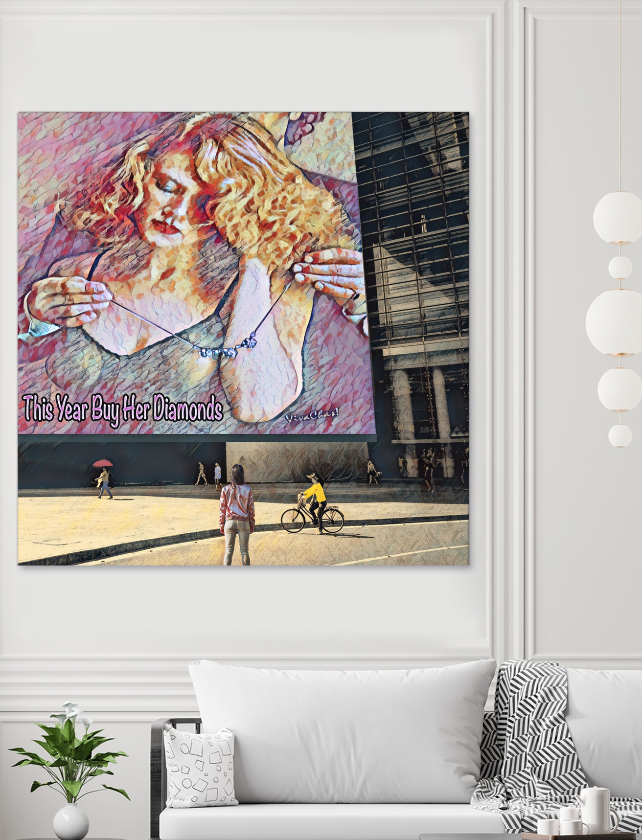 This Year Buy Her Diamonds by charles sinklier on GIANT ART - fuchsia digital painting