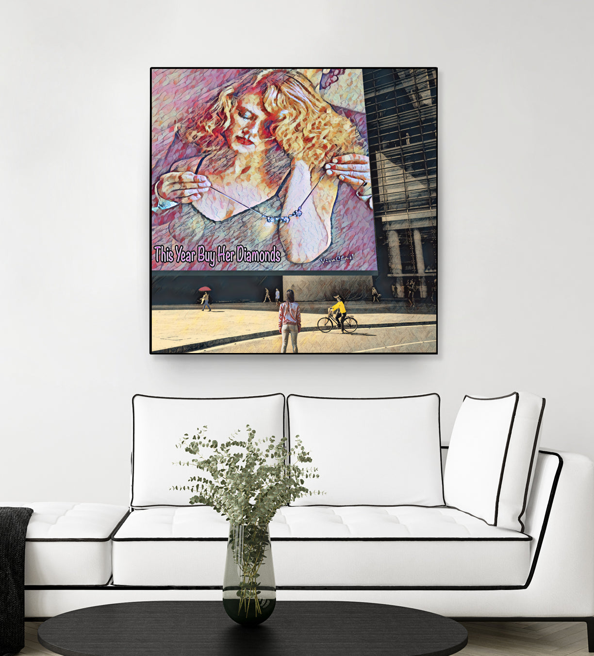 This Year Buy Her Diamonds by charles sinklier on GIANT ART - fuchsia digital painting