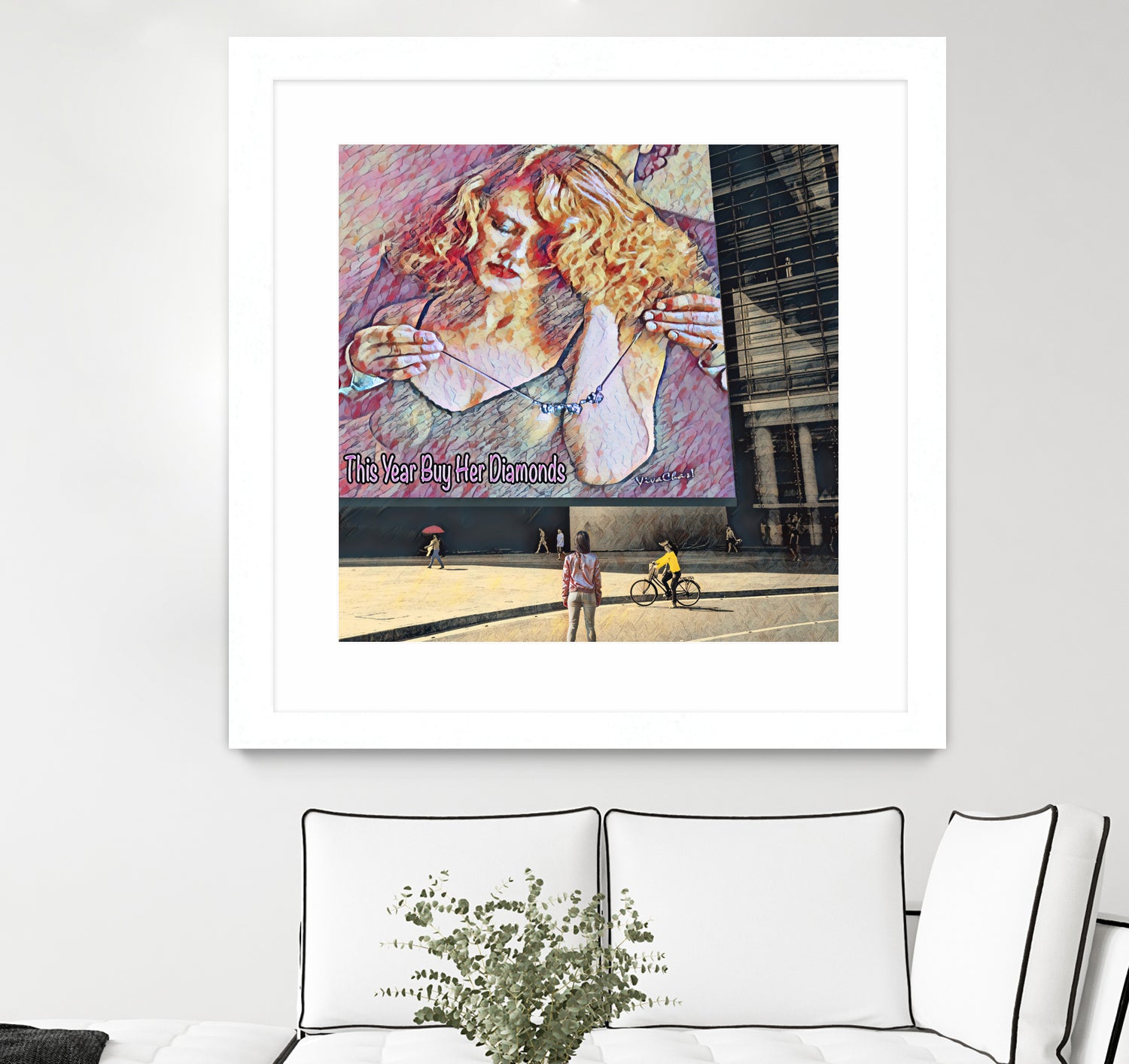 This Year Buy Her Diamonds by charles sinklier on GIANT ART - fuchsia digital painting