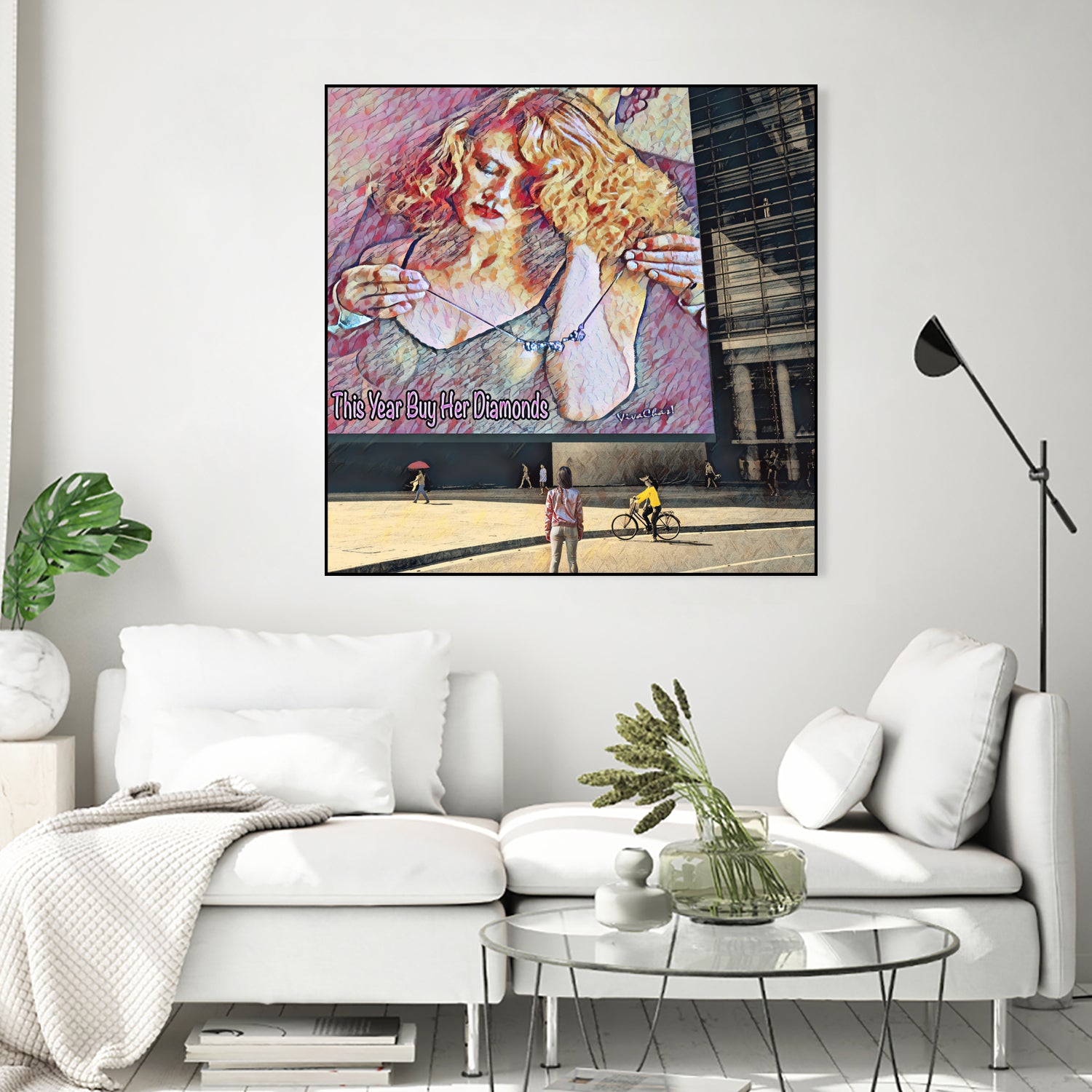 This Year Buy Her Diamonds by charles sinklier on GIANT ART - fuchsia digital painting