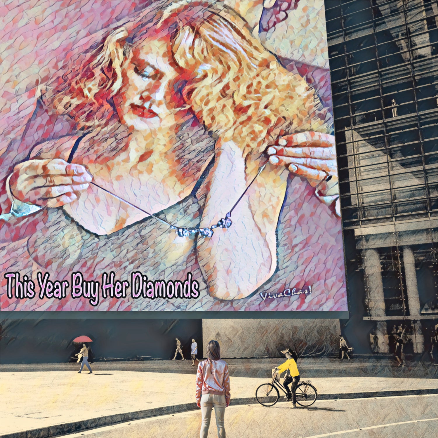 This Year Buy Her Diamonds by charles sinklier on GIANT ART - fuchsia digital painting