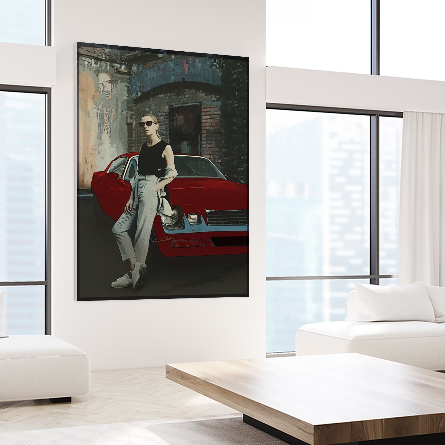 The Girl and Her Old Man's Ride by charles sinklier on GIANT ART - gray digital painting