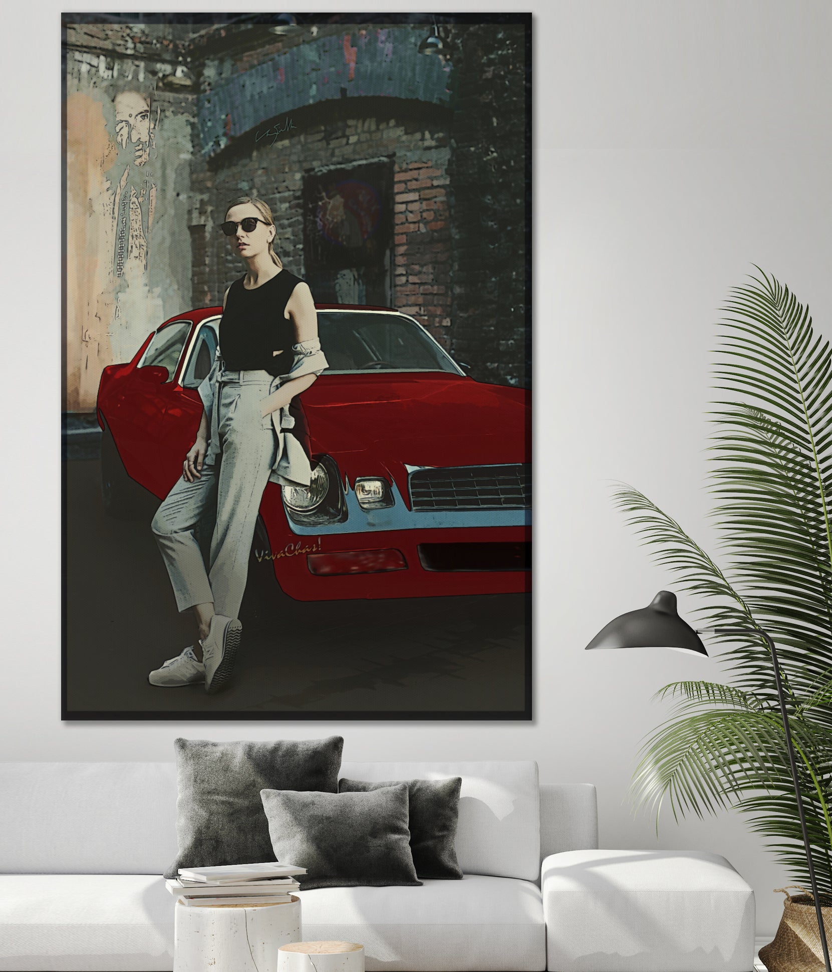 The Girl and Her Old Man's Ride by charles sinklier on GIANT ART - gray digital painting