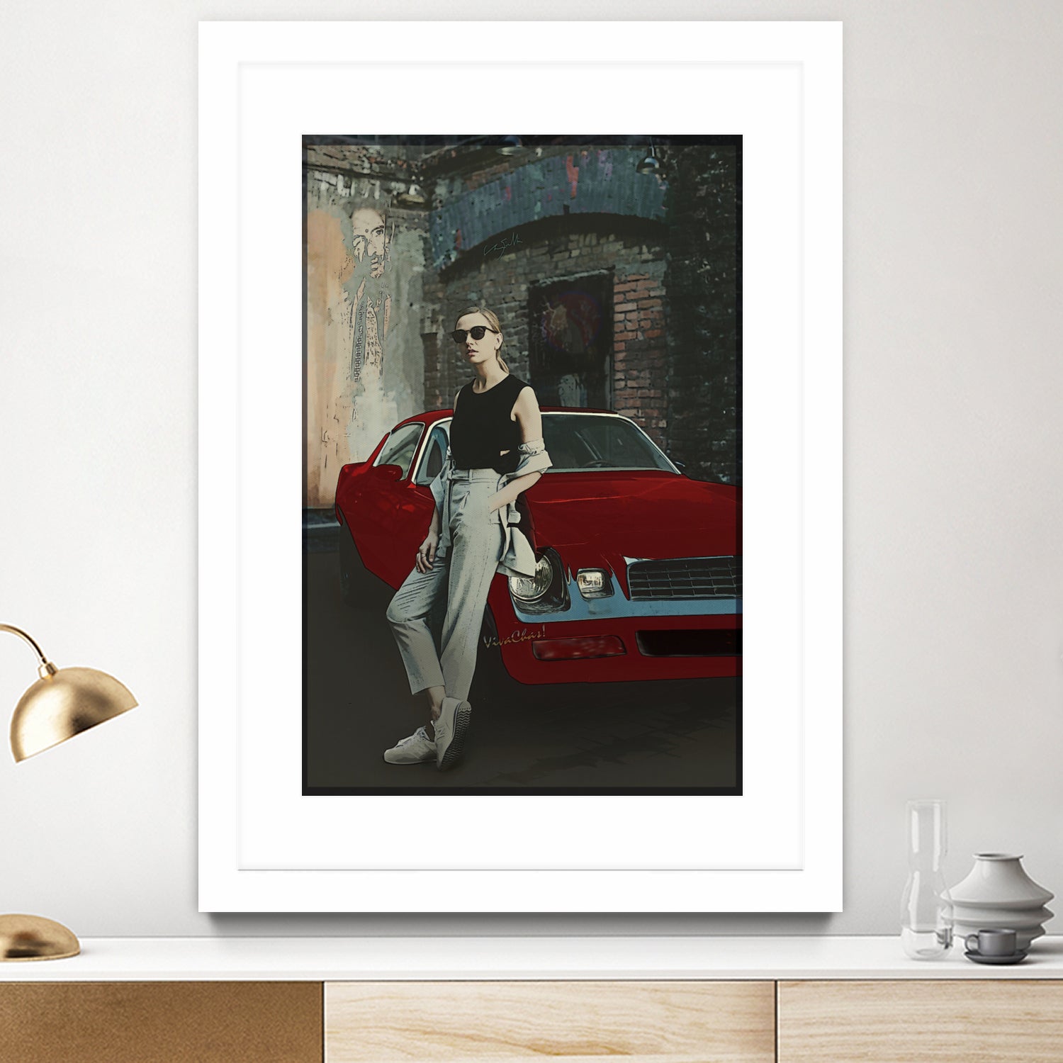 The Girl and Her Old Man's Ride by charles sinklier on GIANT ART - gray digital painting