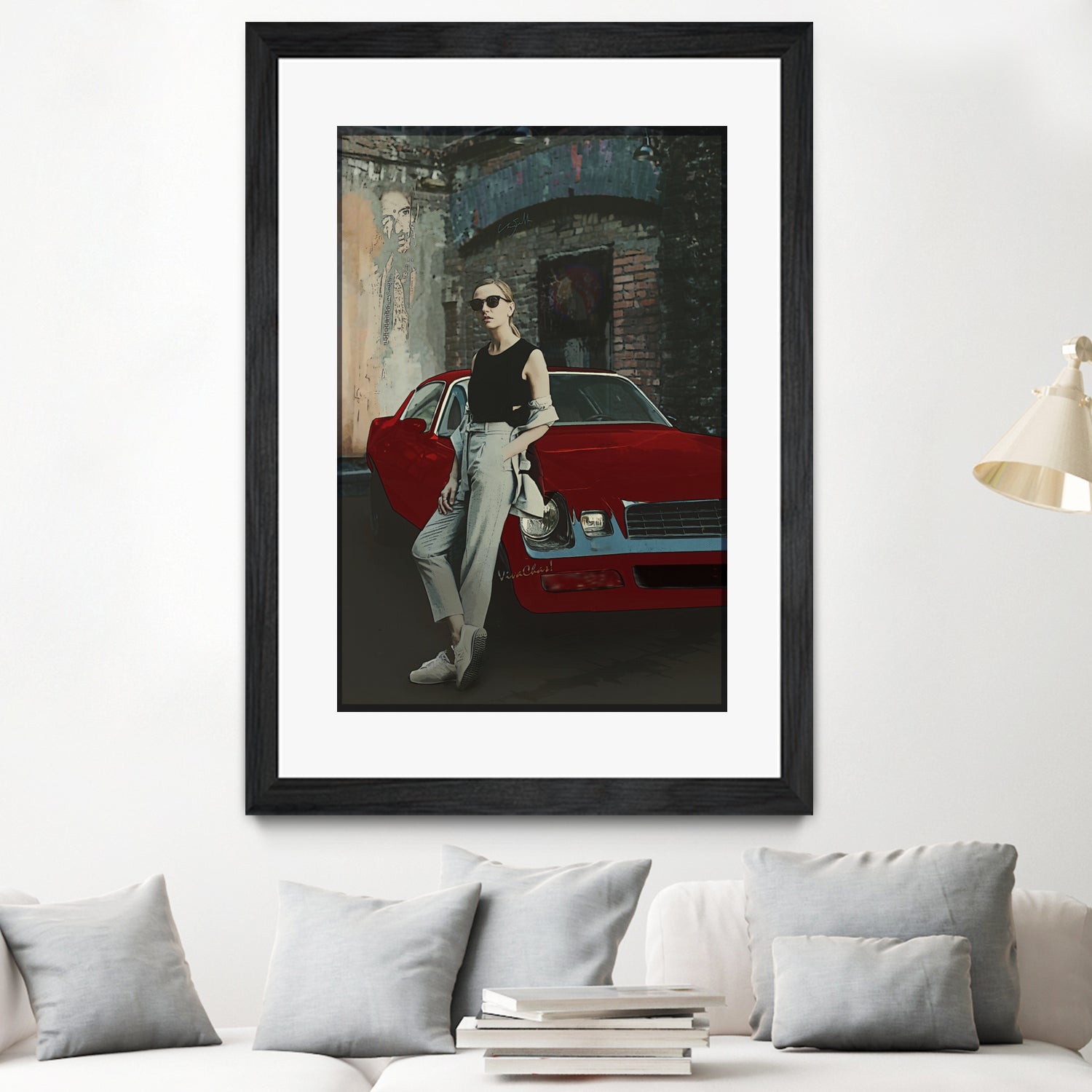 The Girl and Her Old Man's Ride by charles sinklier on GIANT ART - gray digital painting