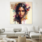 Watercolor Hindu Woman #1 by Isabel Cerdá Muñoz on GIANT ART - brown digital painting