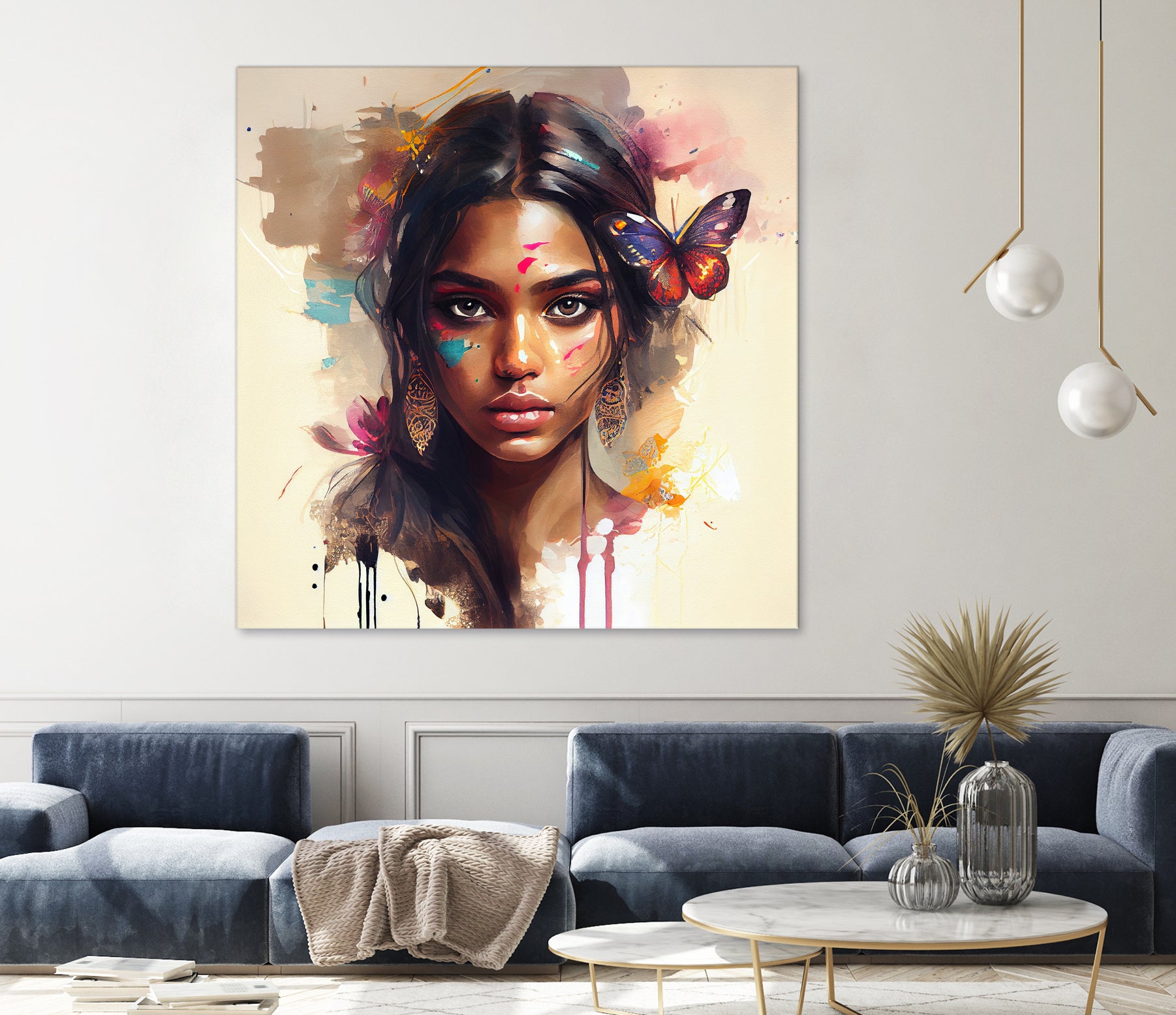 Watercolor Hindu Woman #1 by Isabel Cerdá Muñoz on GIANT ART - brown digital painting