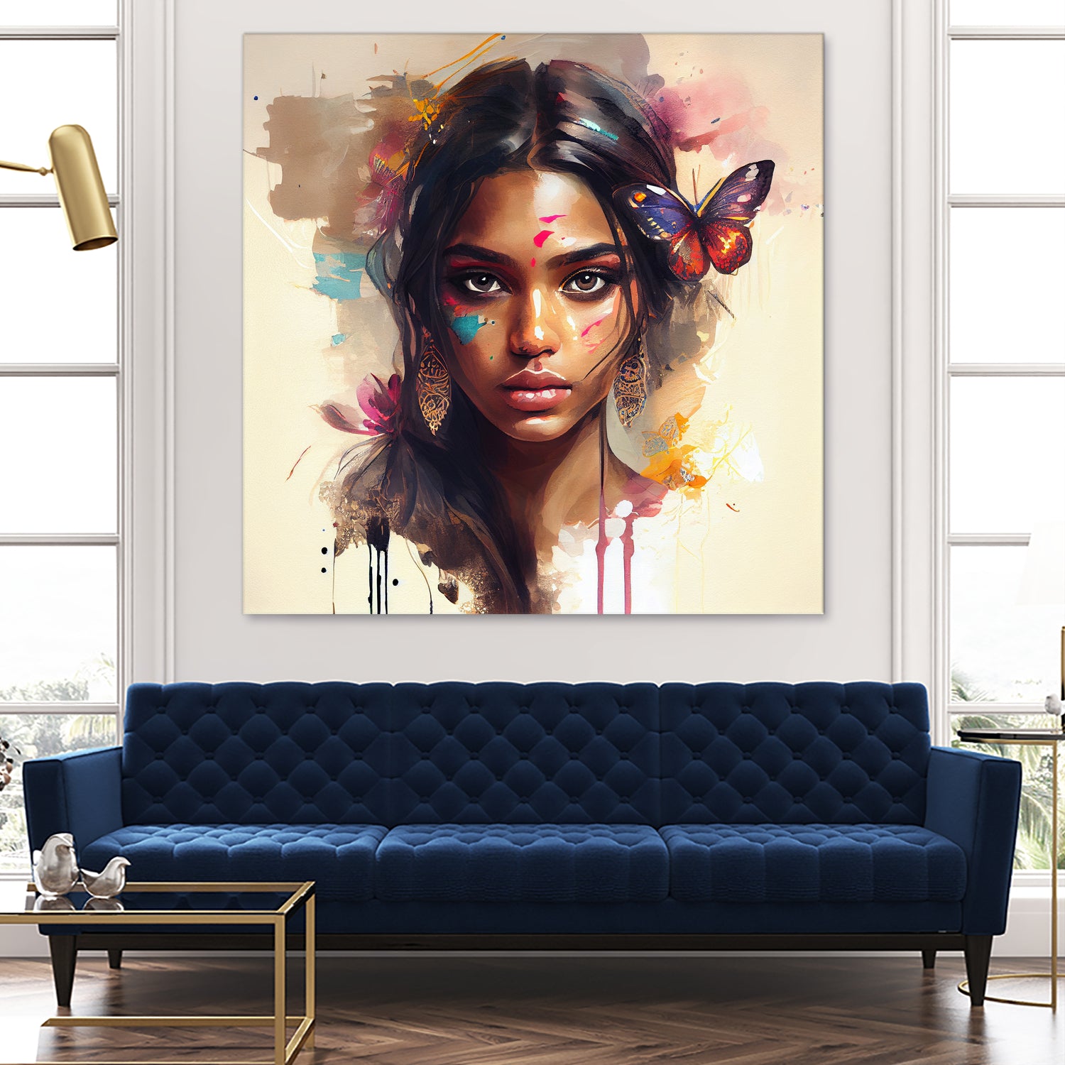 Watercolor Hindu Woman #1 by Isabel Cerdá Muñoz on GIANT ART - brown digital painting